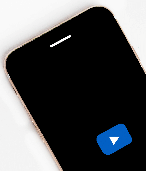 image of iPhone with a play button