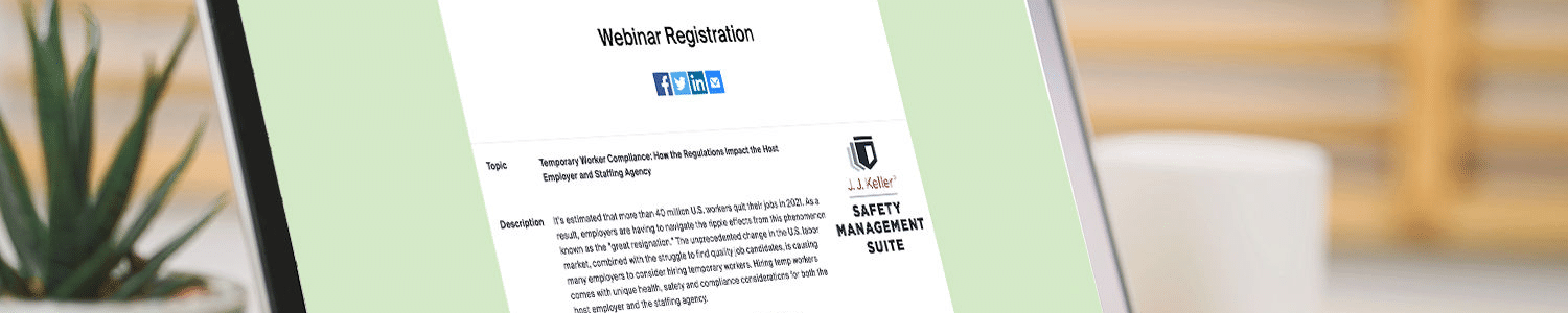 image of laptop with webinar registration pulled on the screen